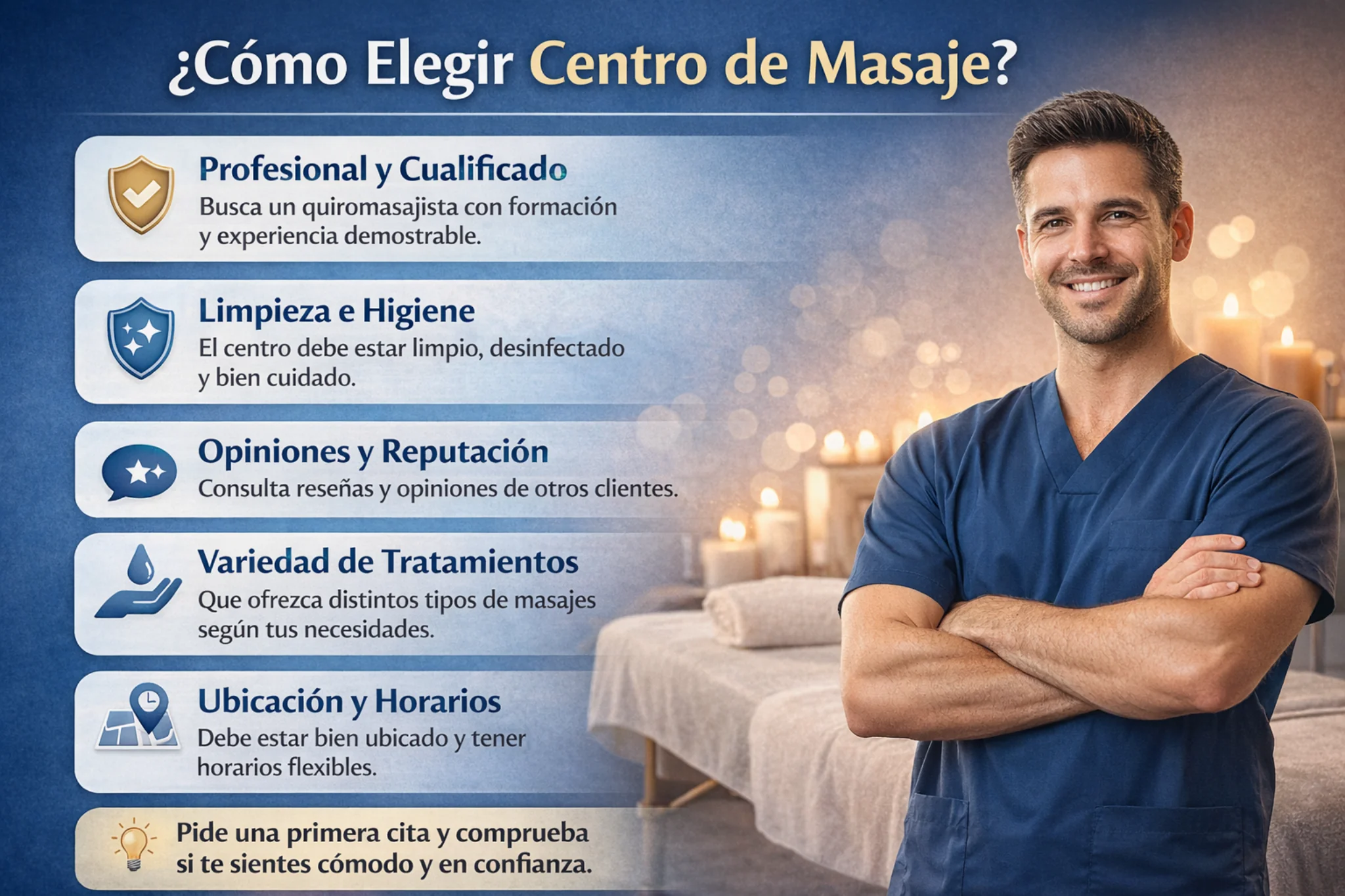 Cómo elegir un centro de masaje