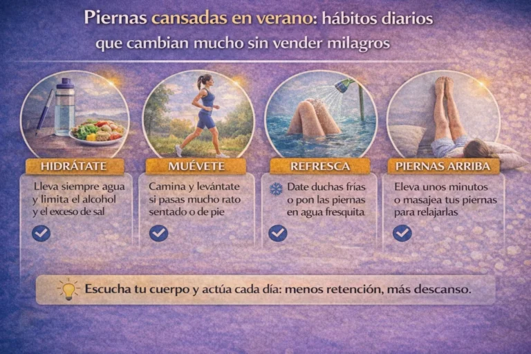 Piernas cansadas hábitos diarios