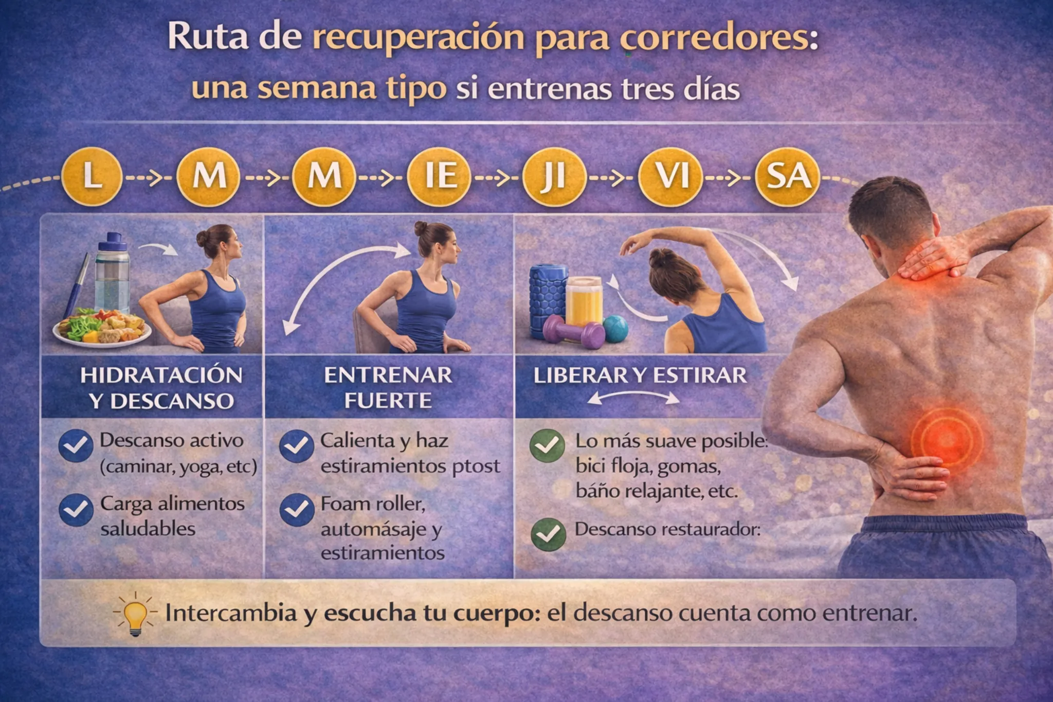 Ruta de recuperación para corredores
